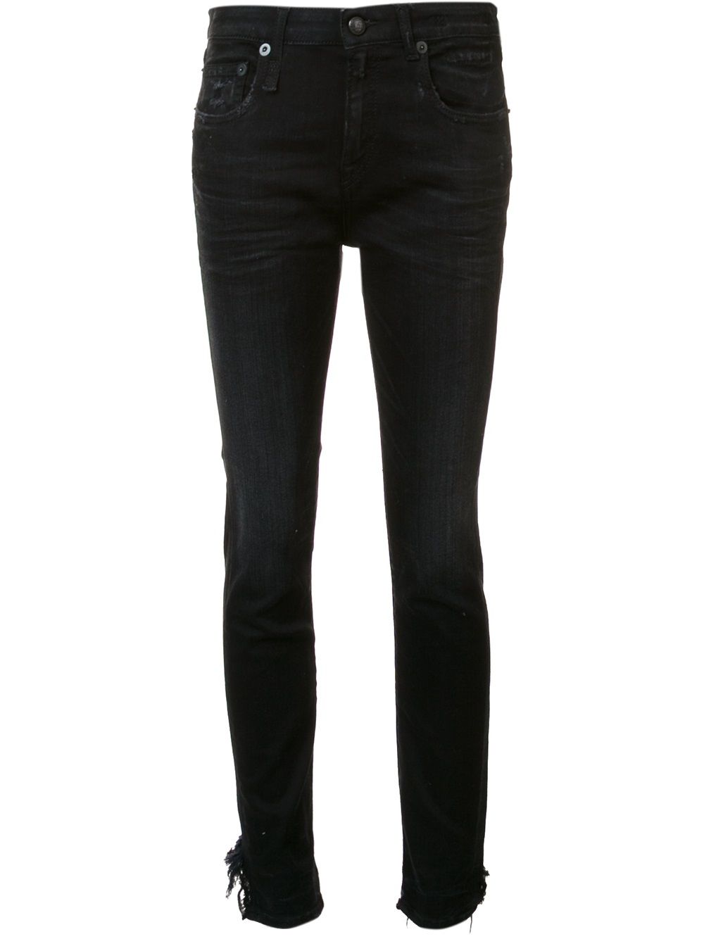 

R13 'Stratford' raw hem jeans - Black