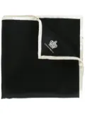 Dolce & Gabbana crown-motif silk pocket square - Black