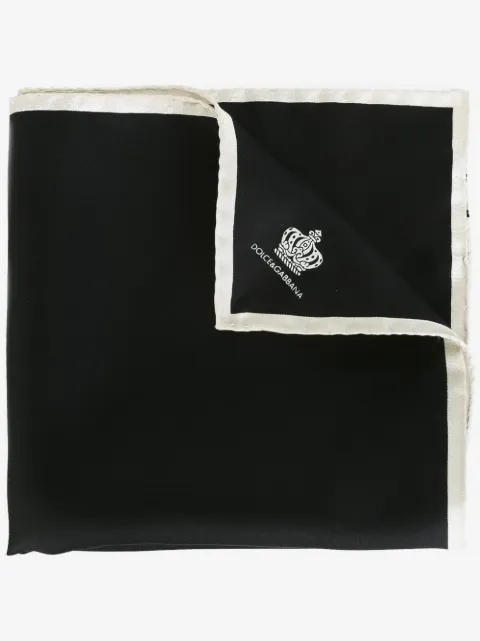 Dolce & Gabbana crown-motif silk pocket square