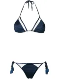 Brigitte triangle bikini set - Blue