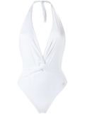 Brigitte plunge neck Aline swimsuit - White