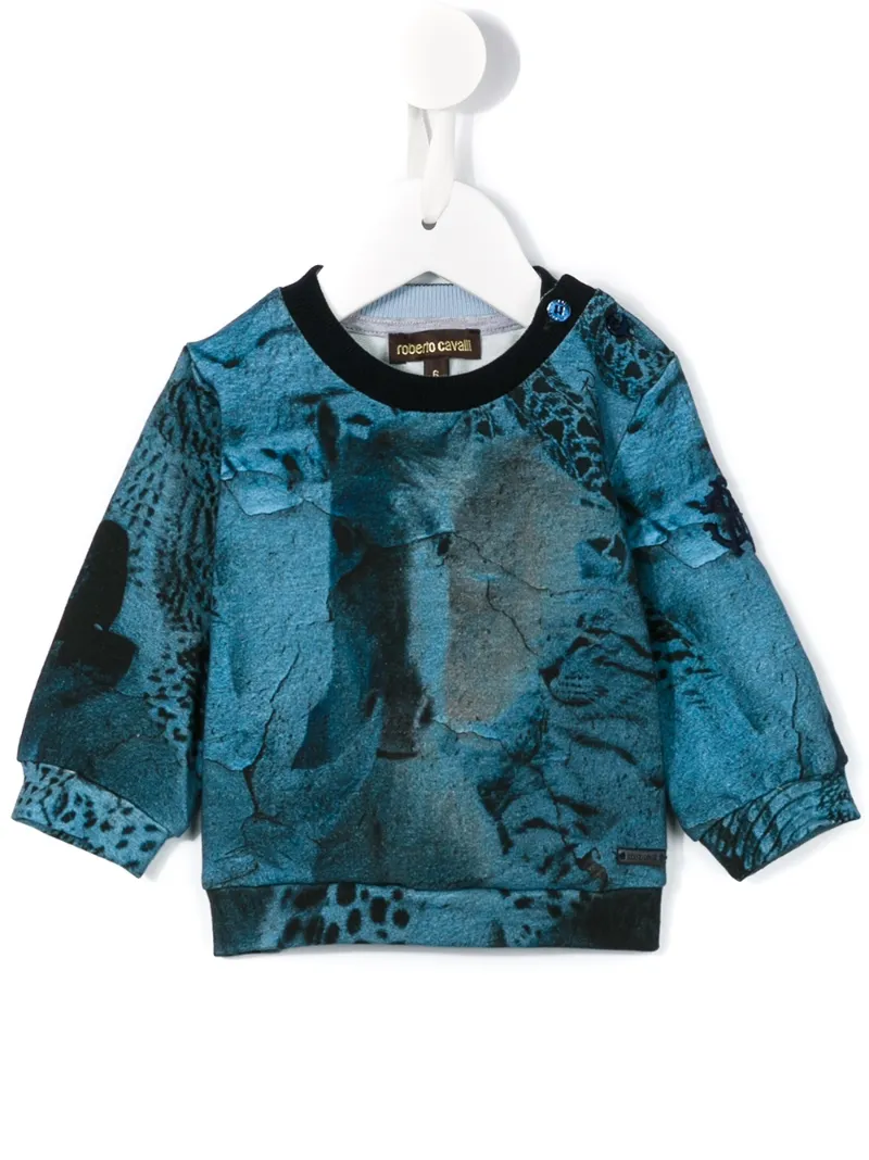 Roberto Cavalli Junior толстовка с абстрактным принтом