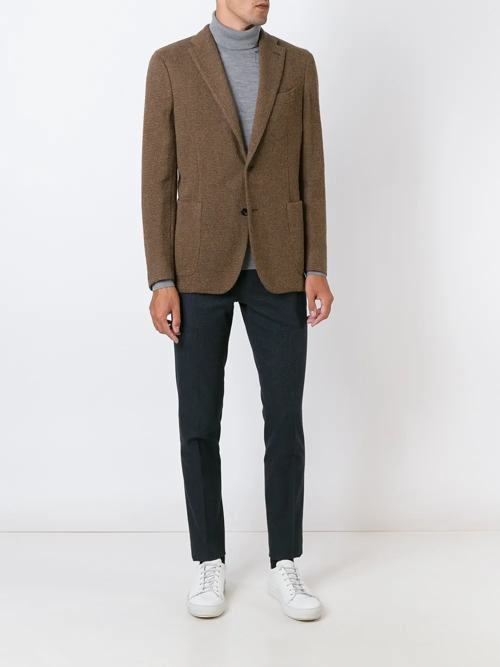 Pt01 checked skinny fit trousers - Blauw