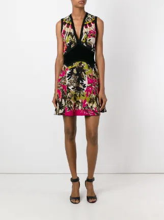 Roberto Cavalli Fl Print Short Dress Farfetch Roberto Cavalli Fl Print Short Dress