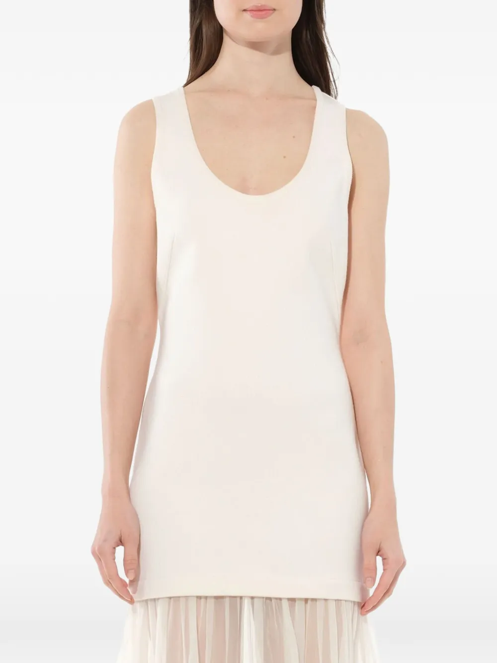 Givenchy sheer skirt tank dress - White