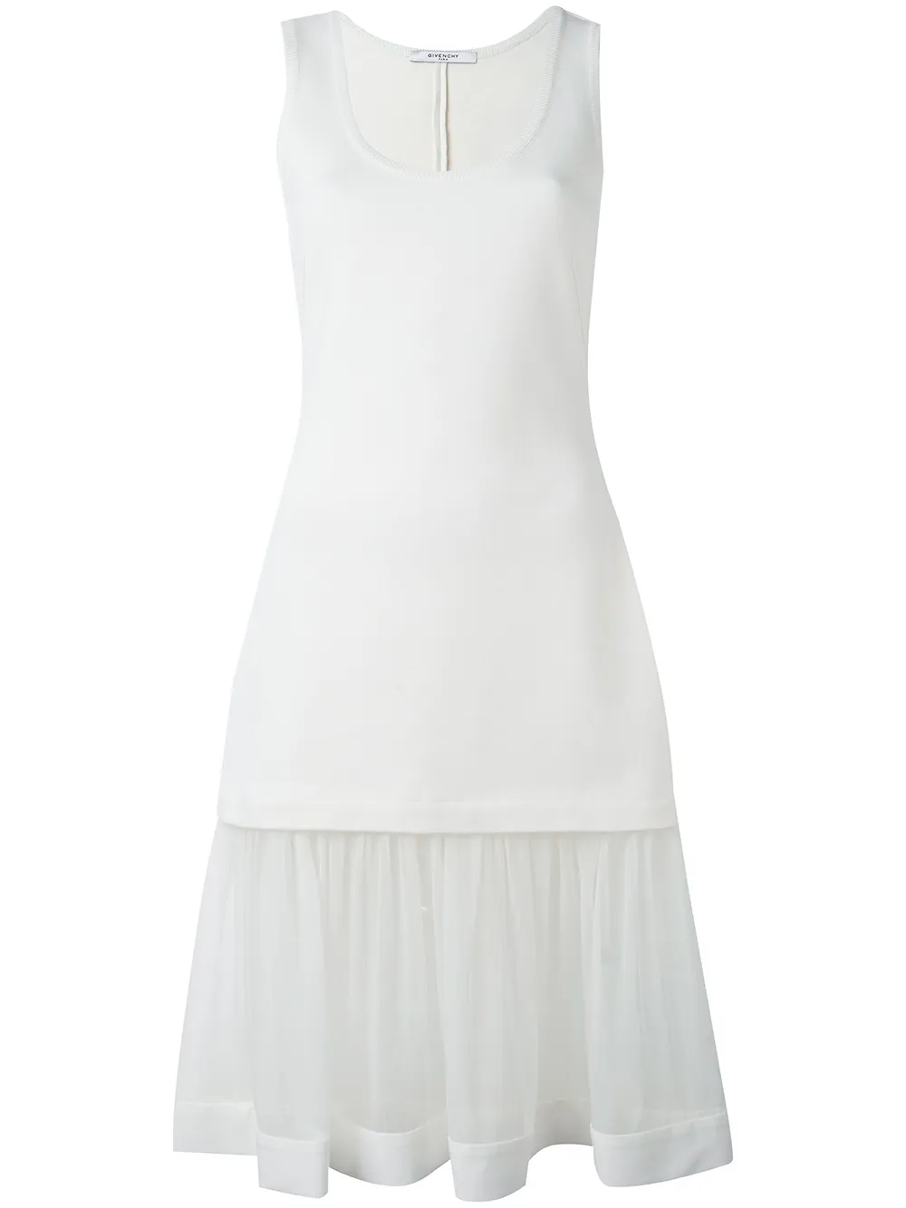 Givenchy Kleid mit semi-transparentem Einsatz - Weiß
