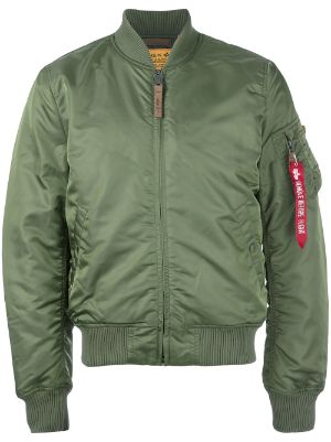 Black bomber jacket with men's badges - ALPHA INDUSTRIES - Pavidas