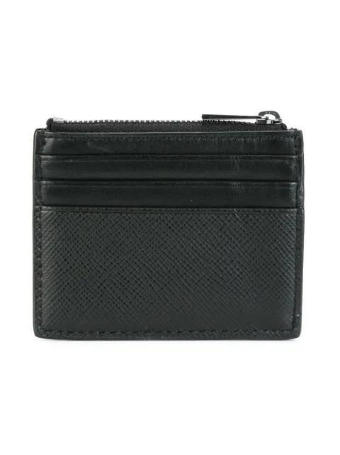 MICHAEL KORS MICHAEL KORS COLLECTION TOP ZIPPED FLAT CARDHOLDER - BLACK