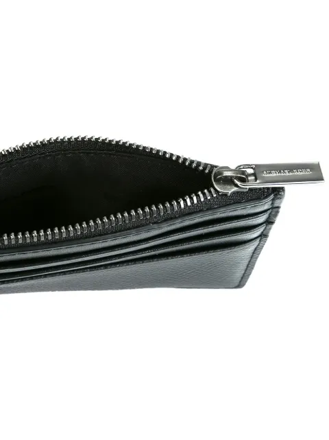 MICHAEL KORS MICHAEL KORS COLLECTION TOP ZIPPED FLAT CARDHOLDER - BLACK