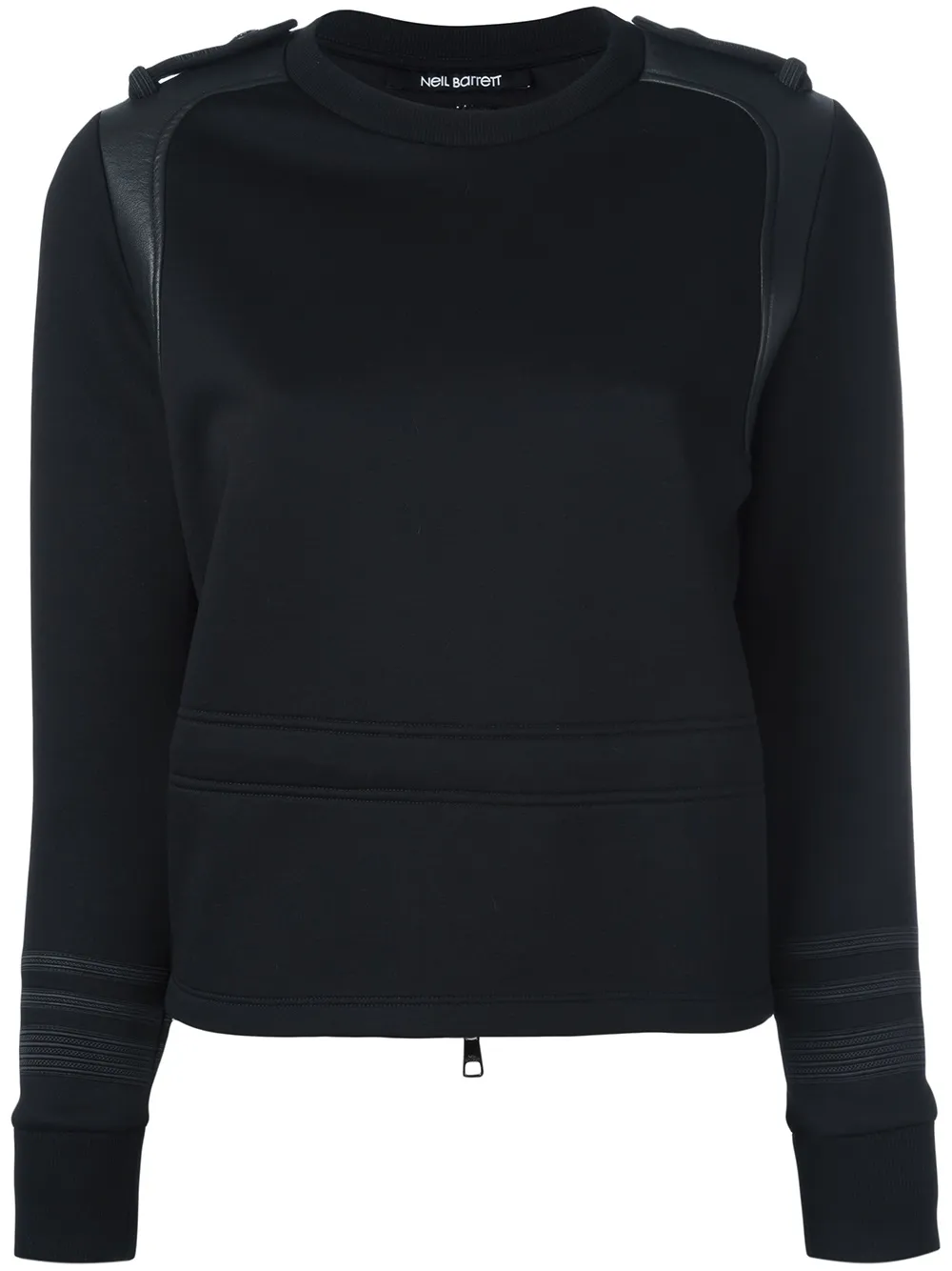 Neil Barrett Sweatshirt mit Schulterklappen - Schwarz