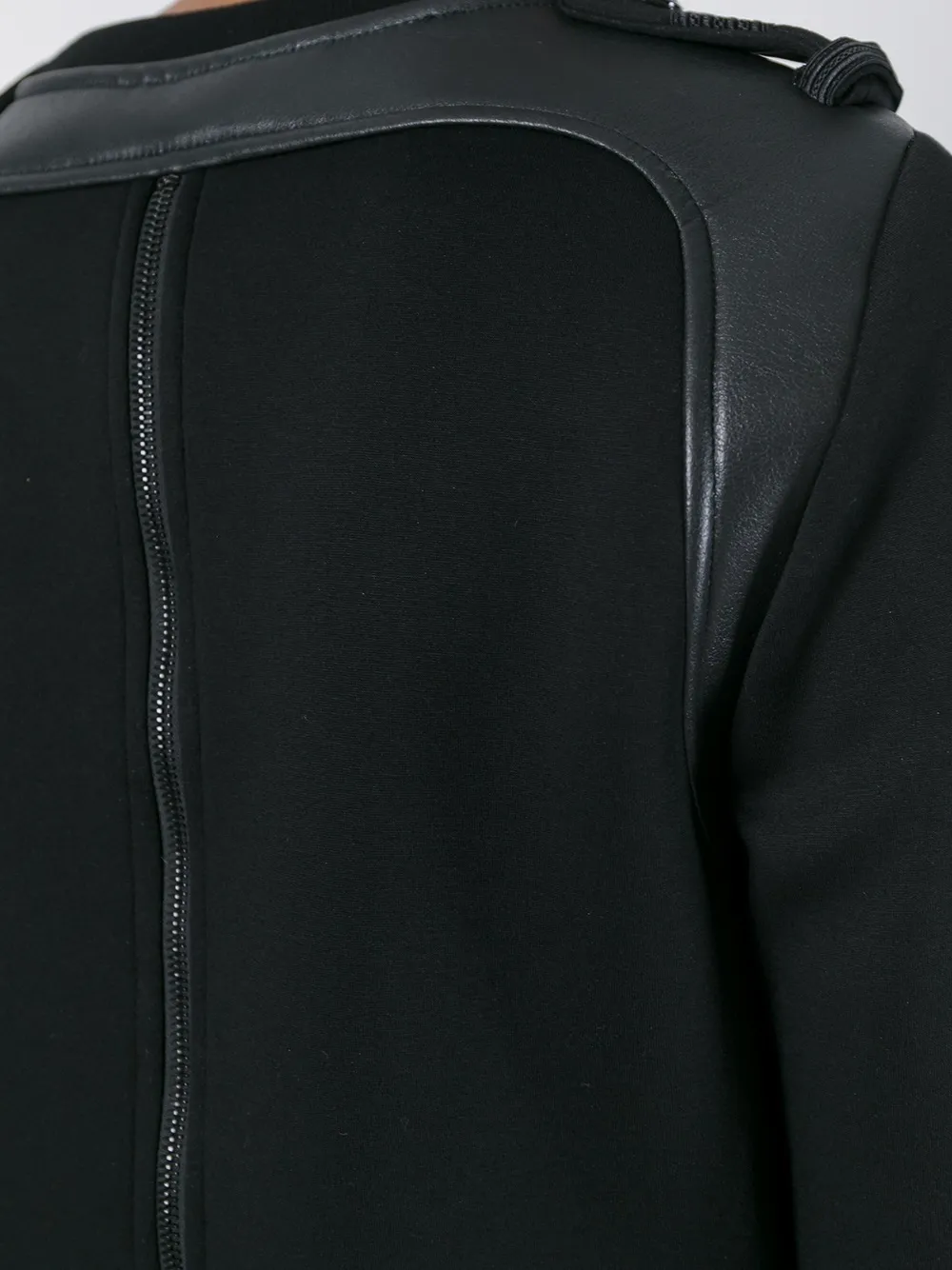 Neil Barrett leather details sweatshirt Zwart