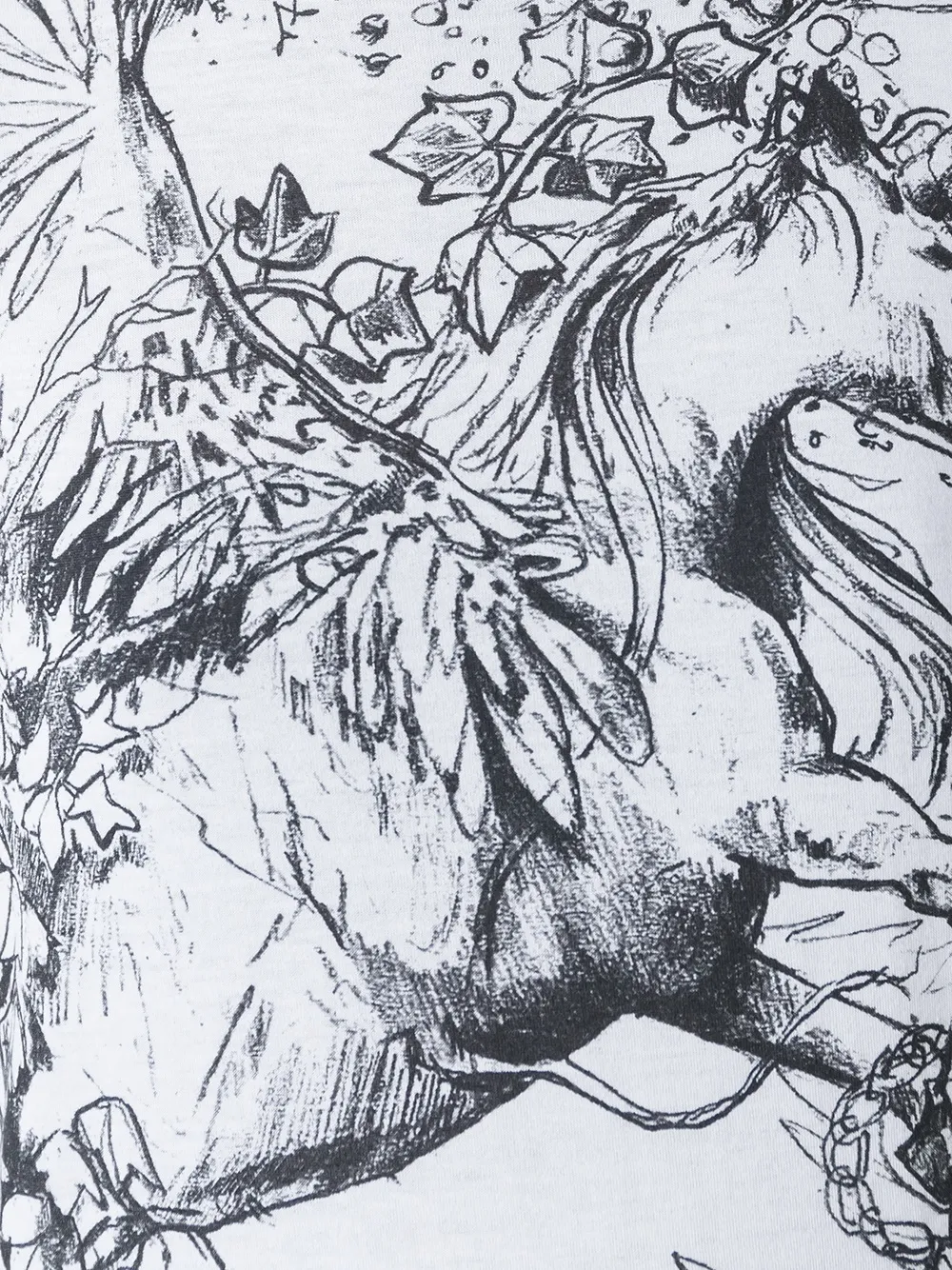 Alexander Mcqueen Unicorn Print T-shirt In White
