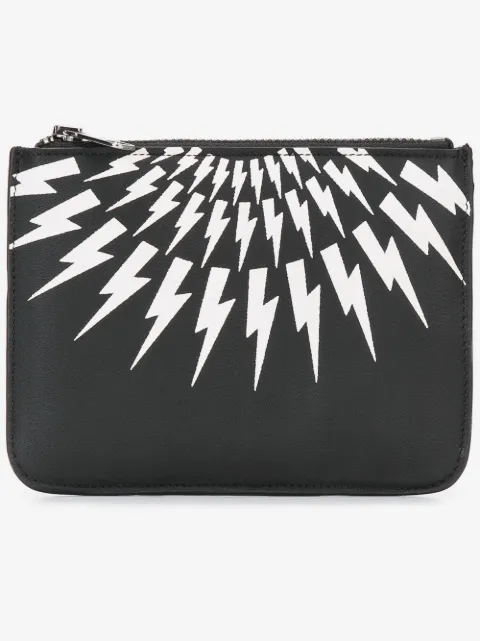 Neil Barrett 'Thunder' zip coin pouch
