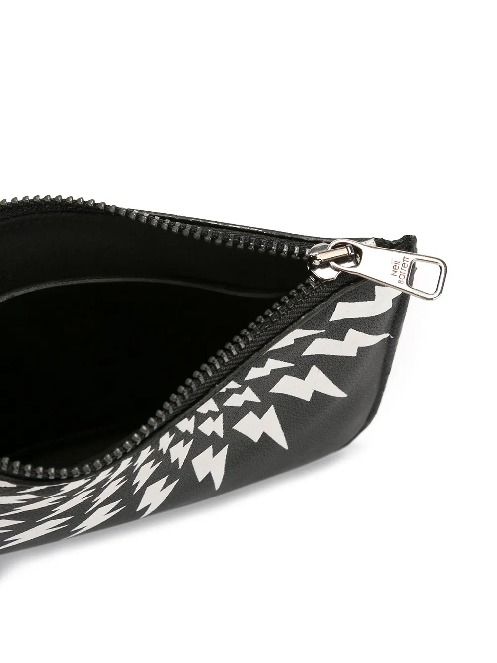  Neil Barrett 'thunder' Zip Coin Pouch - Black 