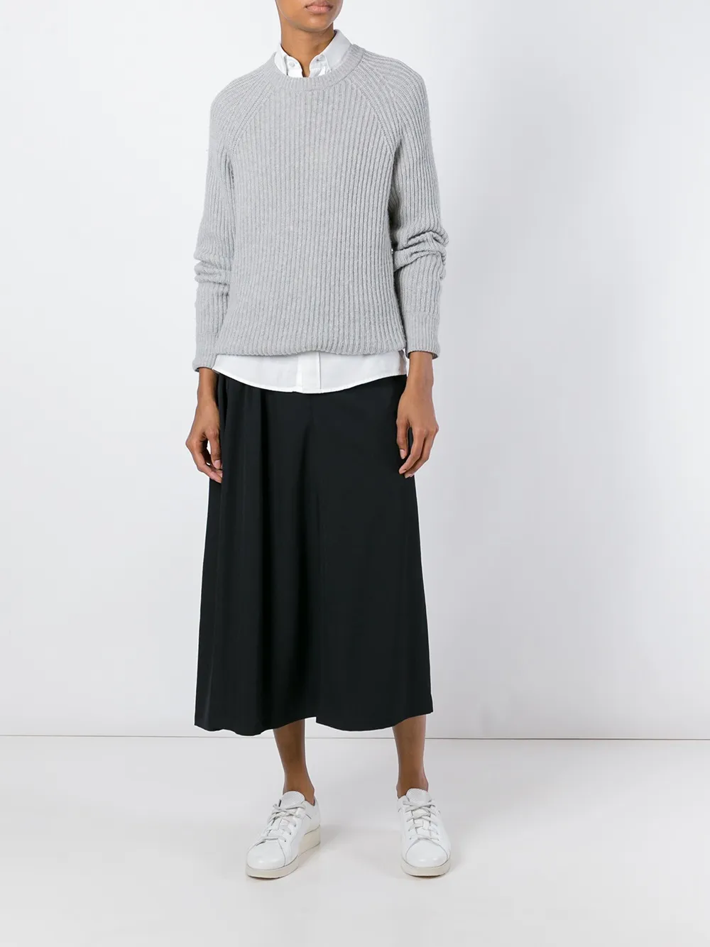 Y's high-waisted draped skirt - Zwart