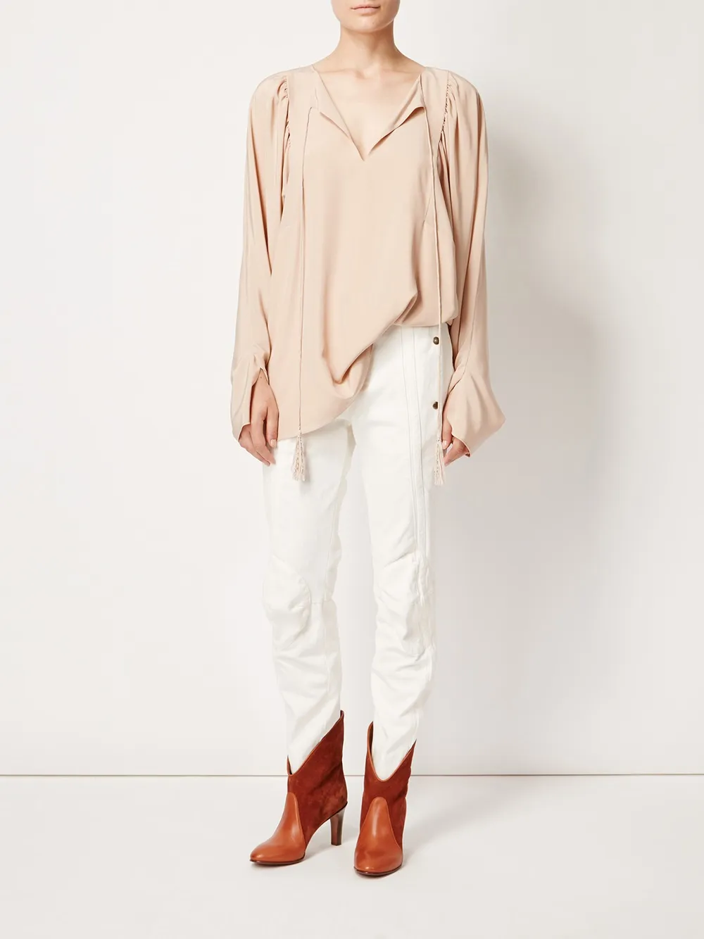 Chloé slit front blouse Roze