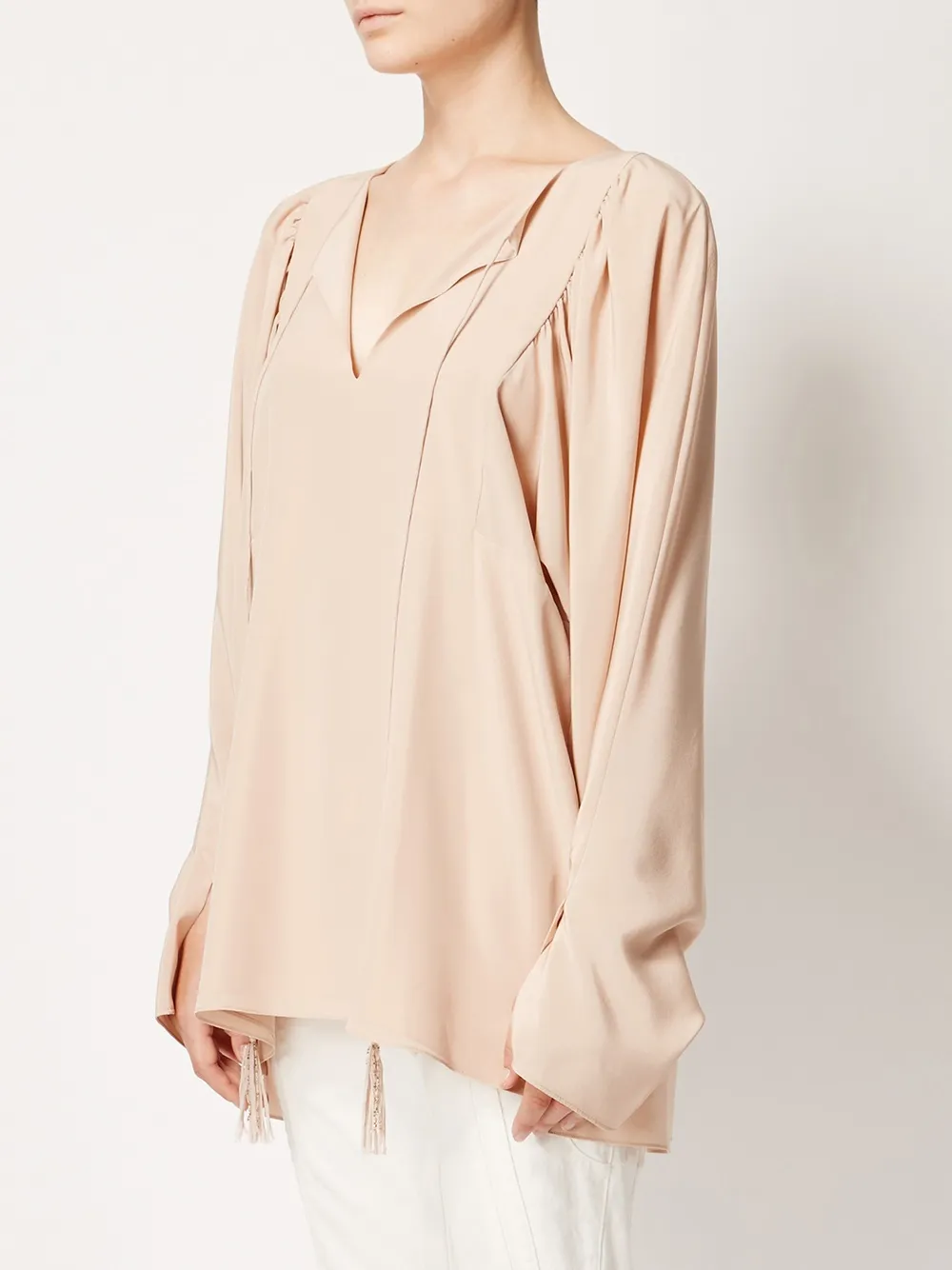 Chloé slit front blouse Roze