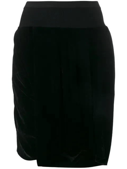 Rick Owens velvet knee shorts