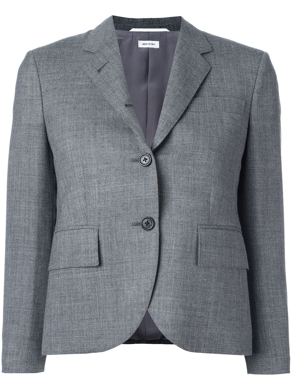 Image 1 of Thom Browne Classic Single Breasted Sport Coat In Medium Grey 2-Ply Wool Fresco