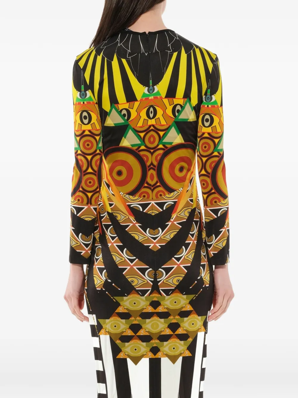 Givenchy Egyptian print dress Zwart