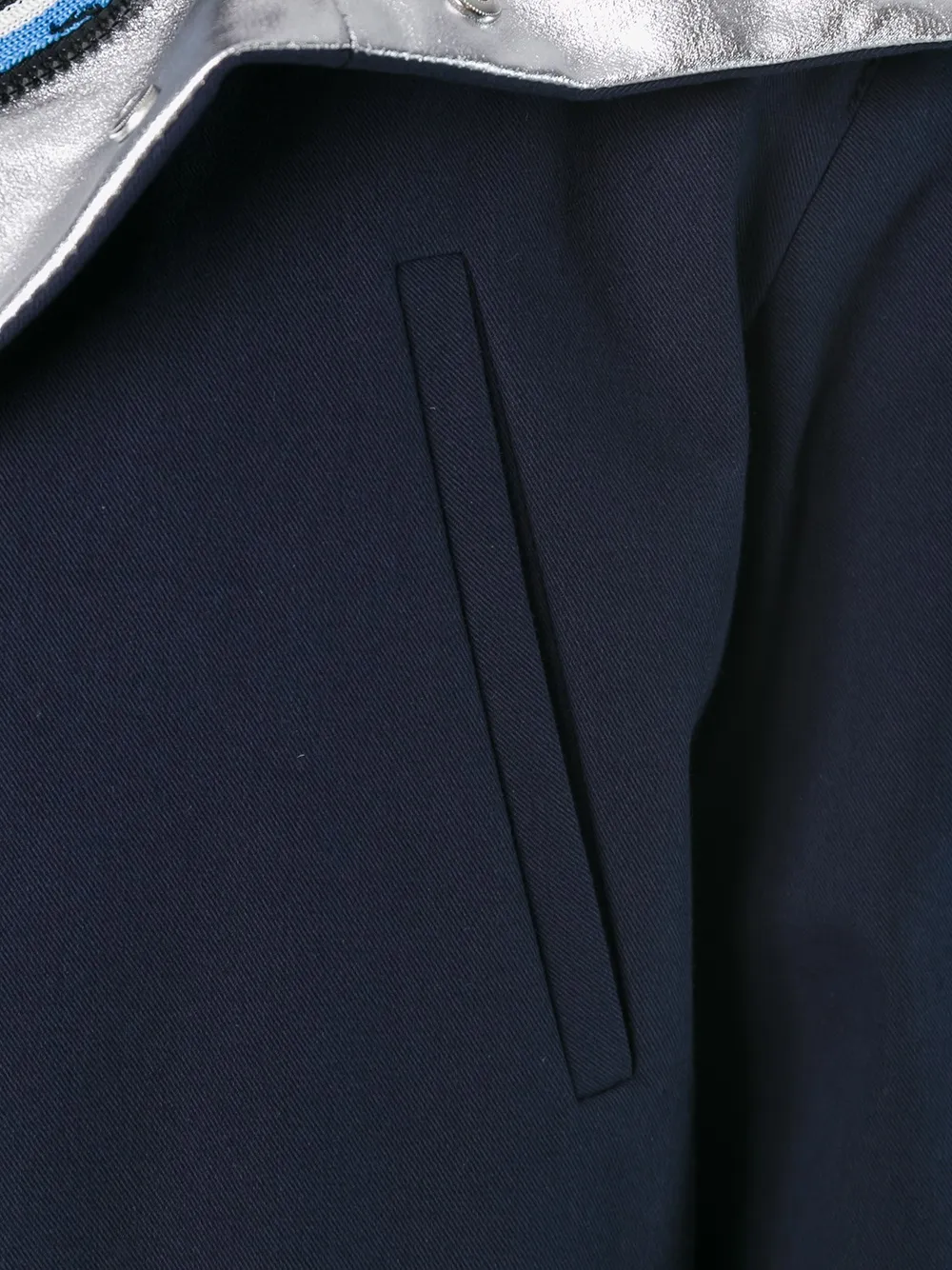 Raf Simons unlined metallic inner parka Blauw