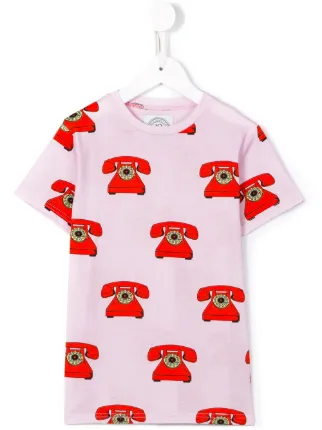 10x10 an italian theory kids テレフォンプリントTシャツ farfetch