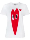 Comme Des Garçons Play stretch logo print T-shirt - White