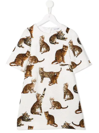 Dolce Gato Kids Con De En Gabbana amp; Jacquard Bengala Farfetch Vestido rnBS0qrwf