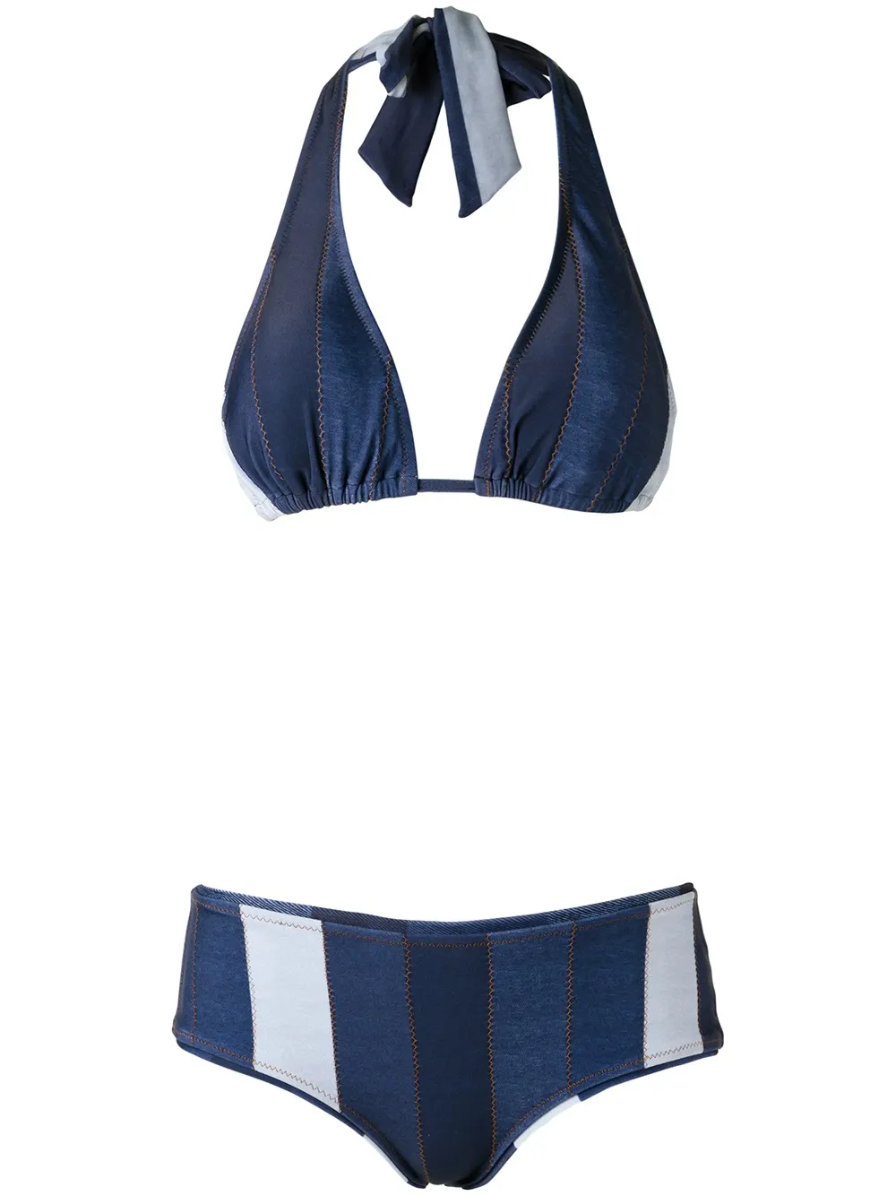 

Amir Slama panelled bikini set - Azul