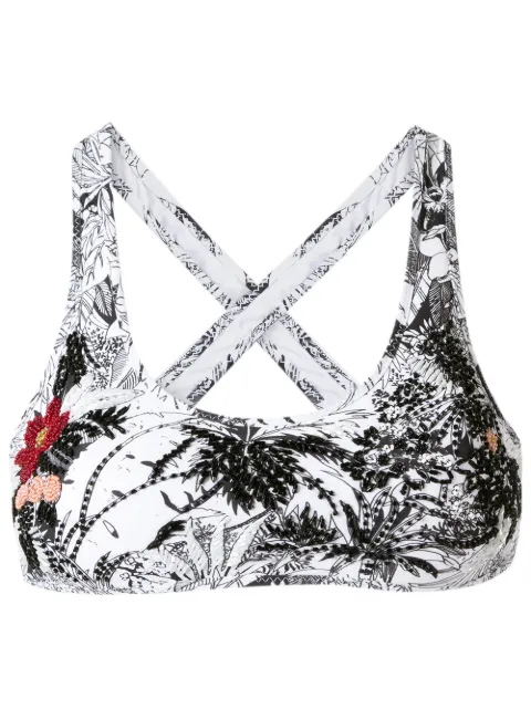 Amir Slama embroidered bikini top