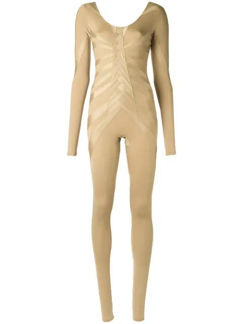 Amir Slama ribcage-pattern stretch jumpsuit