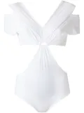 Amir Slama panelled swimsuit - White