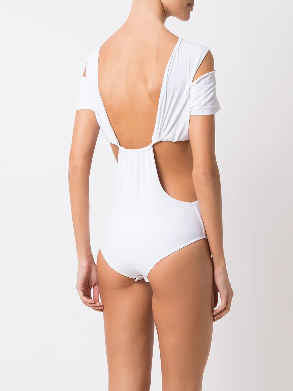 Amir Slama panelled swimsuit Wit