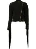Ralph Lauren Collection fringed biker jacket - Black