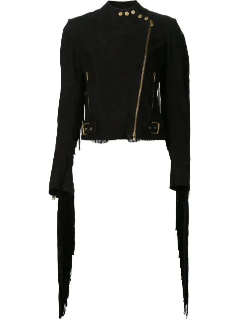 Ralph Lauren Collection fringed biker jacket