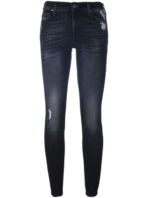 7 FOR ALL MANKIND 7 FOR ALL MANKIND DISTRESSED SKINNY JEANS - BLACK,SWTL85CBB11648538