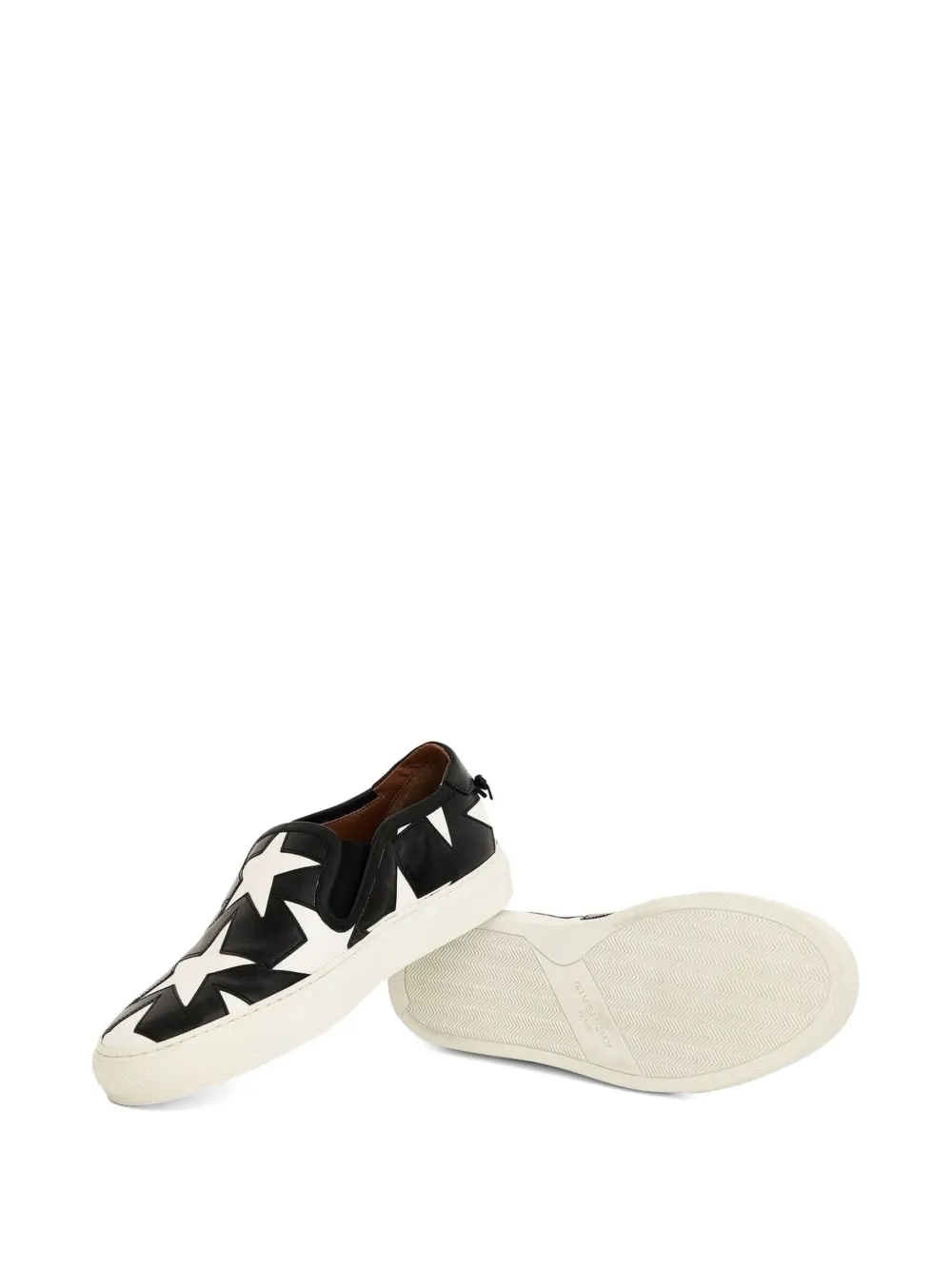 Givenchy star embossed slip-on sneakers Zwart
