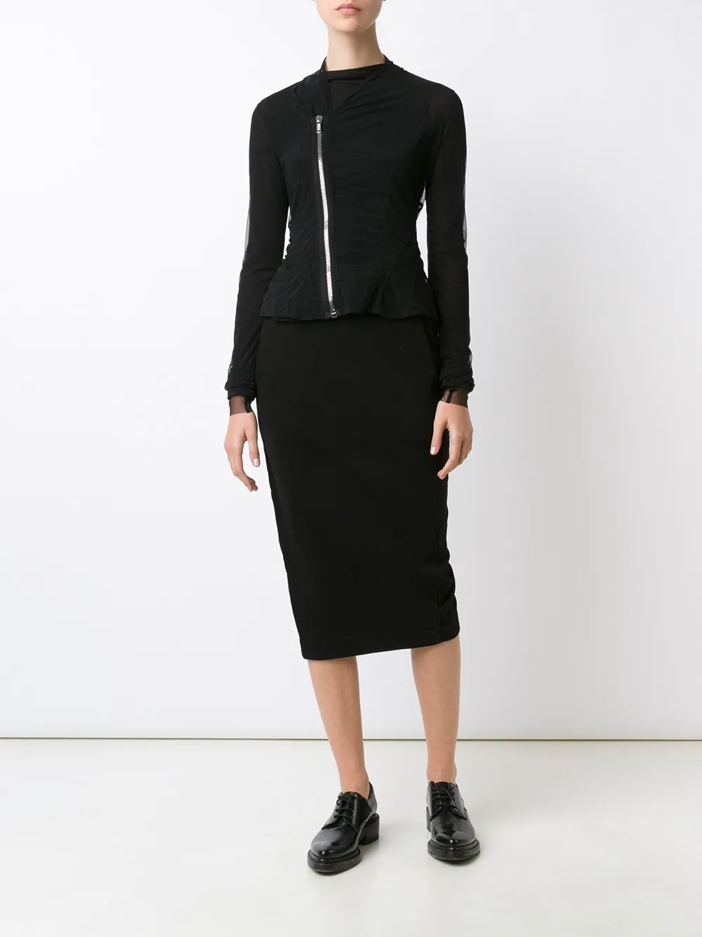  Rick Owens Lilies Transparente Jacke   Schwarz 