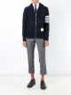 Image 2 of Thom Browne 4-Bar jersey zip-up hoodie