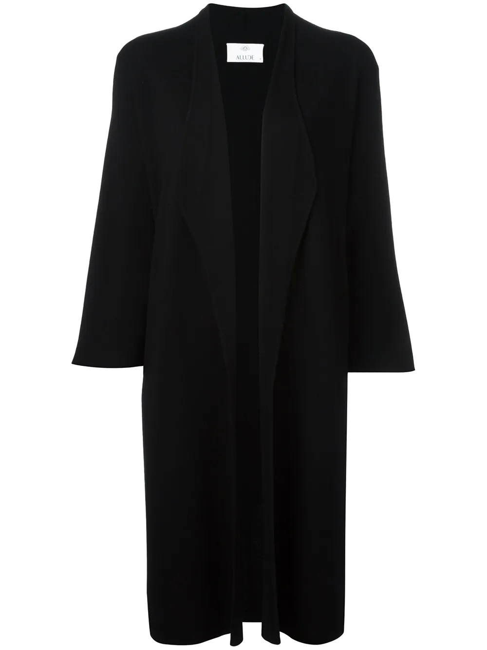 Allude Open Front Cardi-coat In Black
