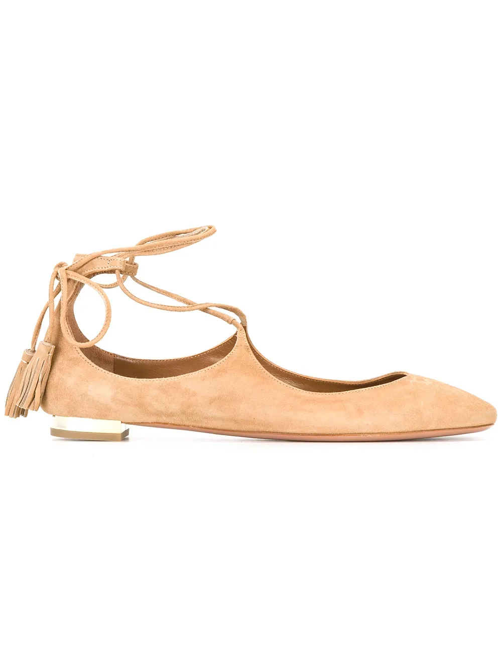 Aquazzura 'Boheme' ballerina shoes Beige