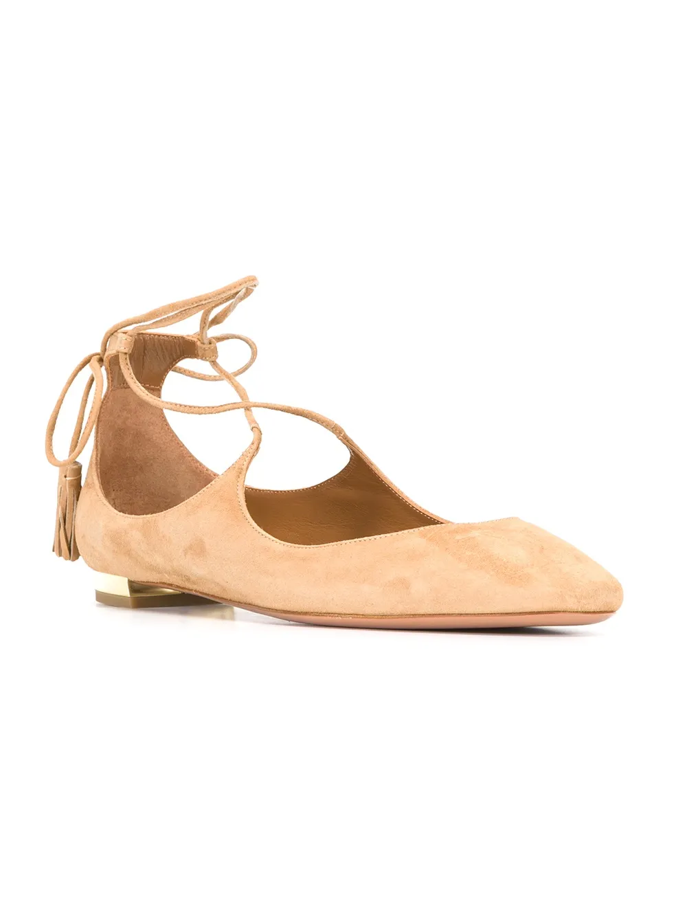 Aquazzura 'Boheme' ballerina shoes Beige