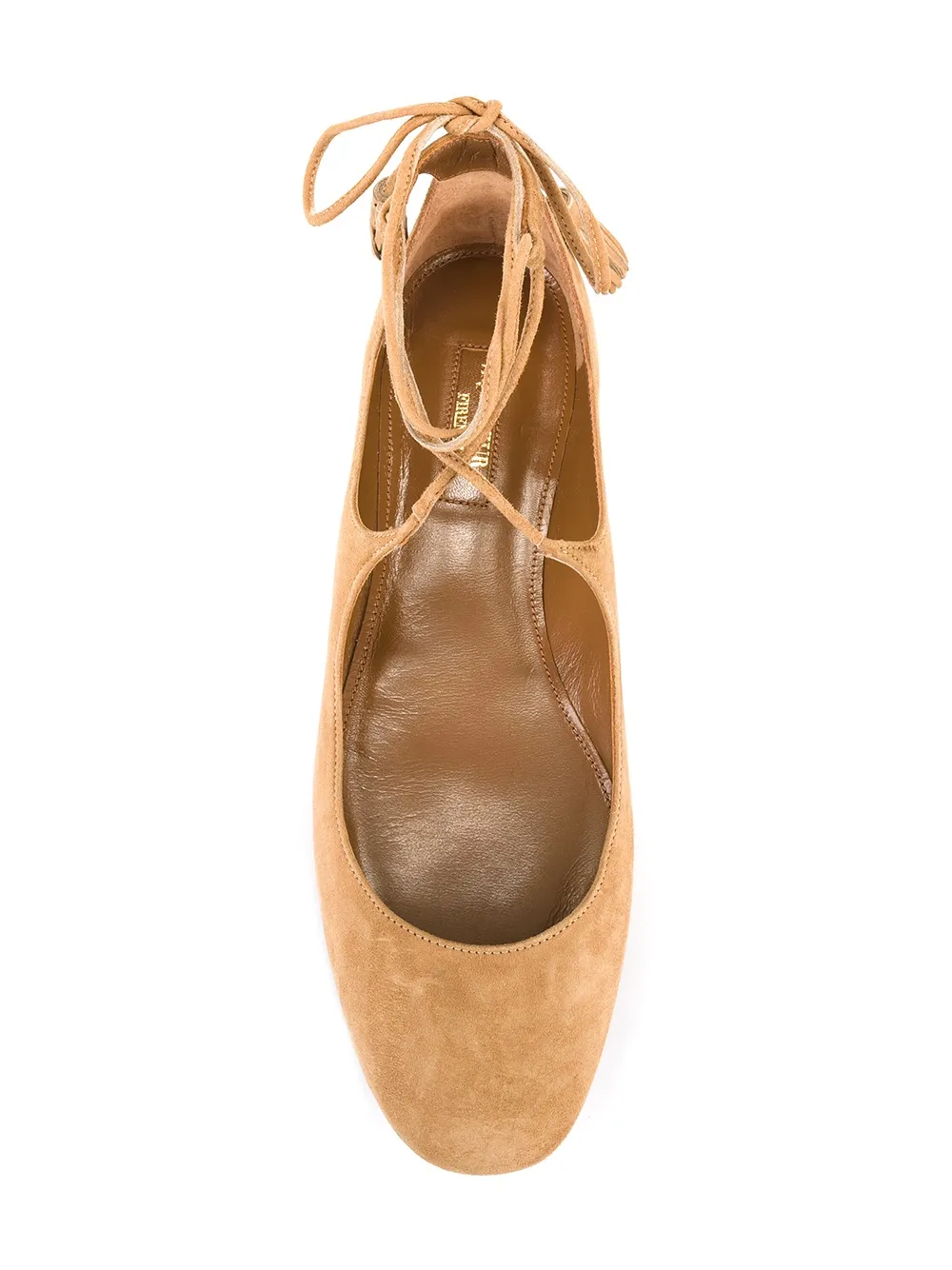Aquazzura 'Boheme' ballerina shoes Beige