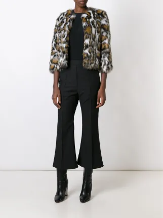 Con Estampado Moschino Leopardo Artificial De Chaqueta Pelo LGqSVUzMp