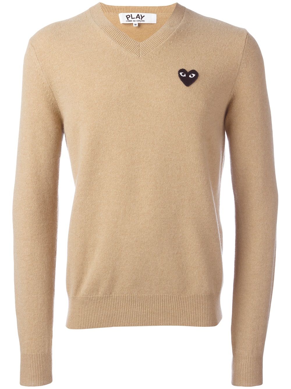 

Comme Des Garçons Play embroidered heart jumper - Neutrals