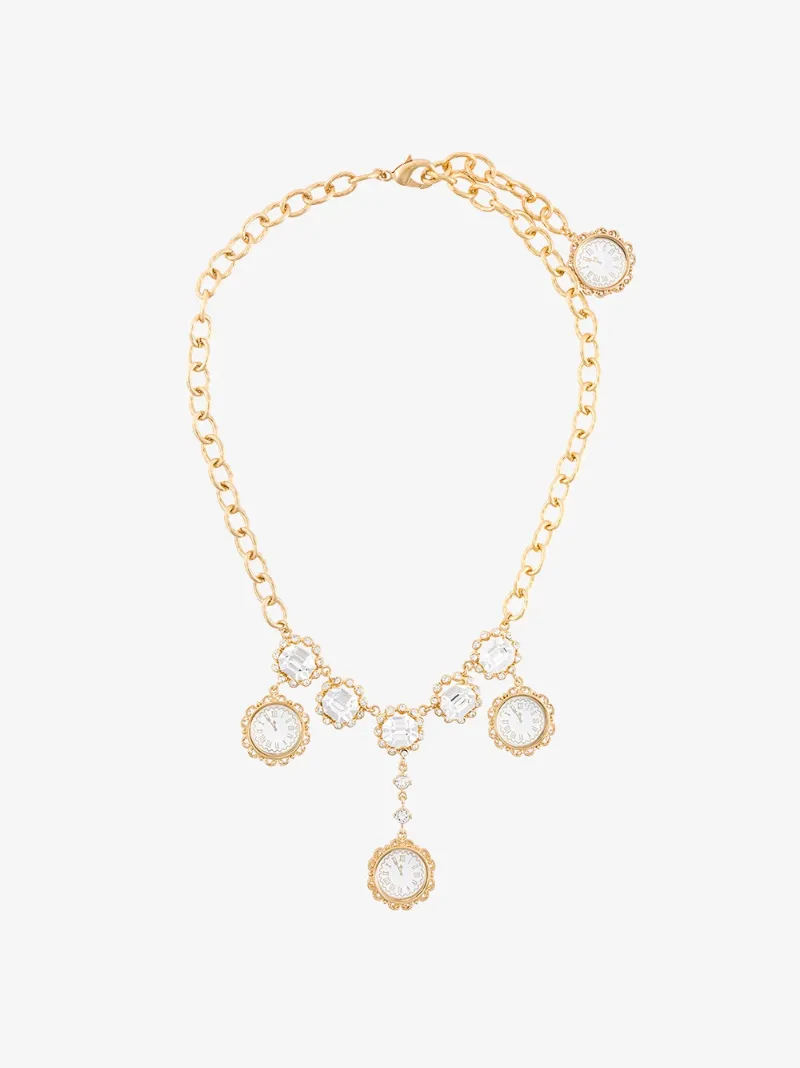 Dolce & Gabbana clock pendant necklace