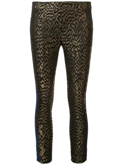 Haider Ackermann jacquard contrast stripe trousers