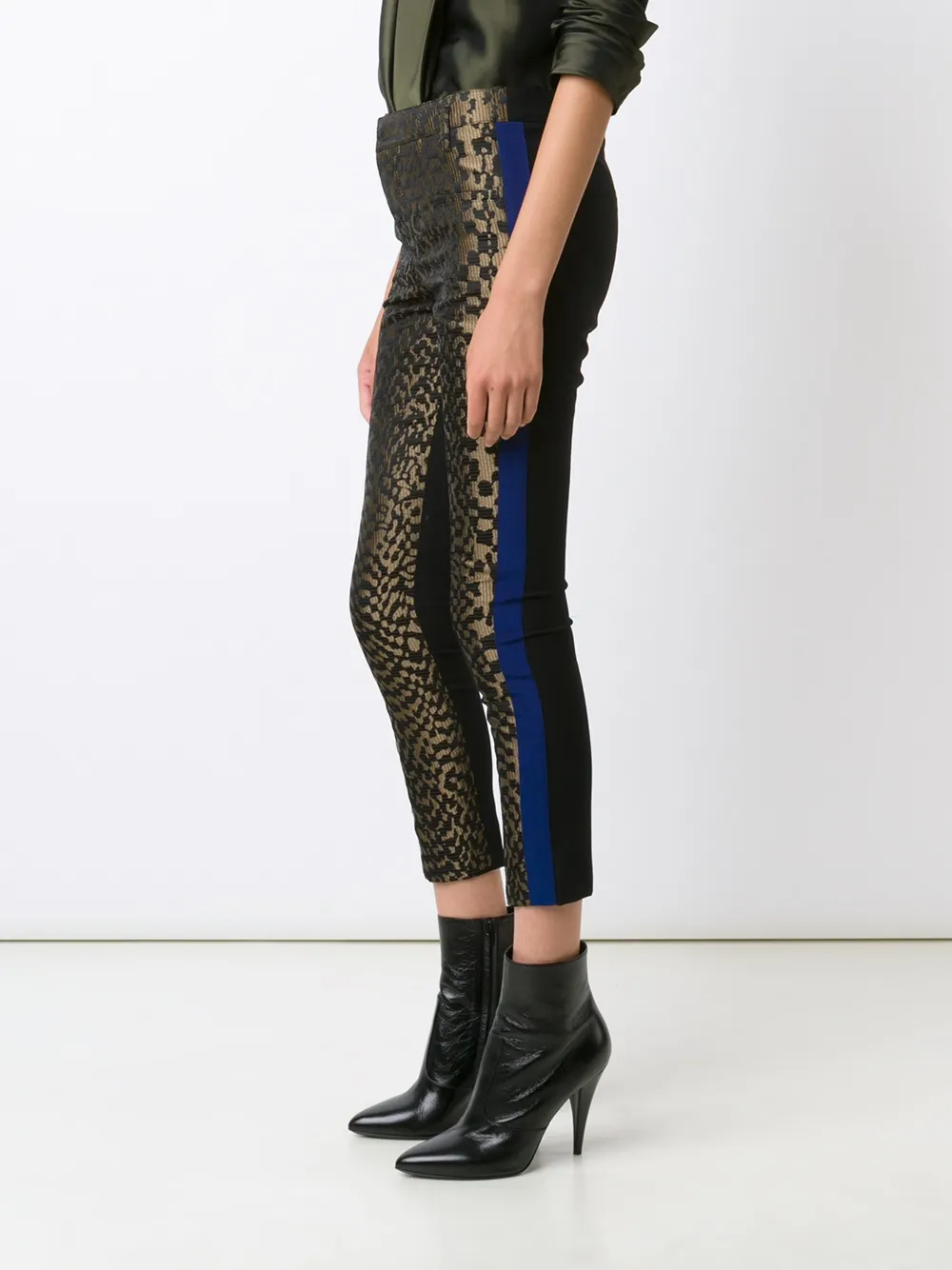 Jacquard Contrast Stripe Trousers