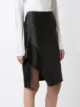 Narciso Rodriguez contrast trim asymmetric skirt