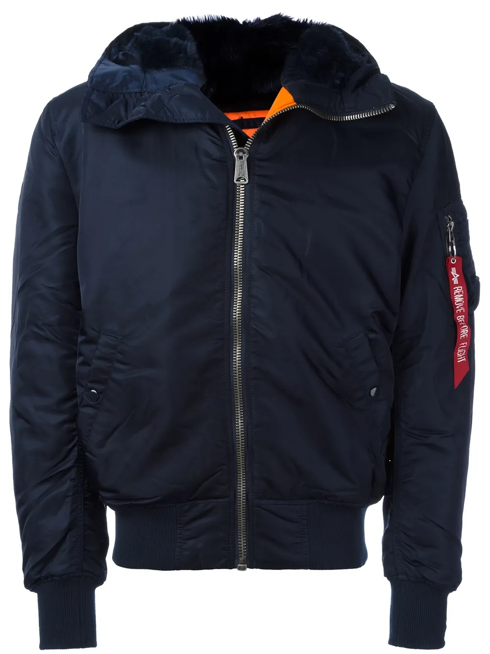 Alpha Industries ファーカラー ウインドブレーカー - ブルー Alpha Industries ファーカラー ウインドブレーカー - ブルー